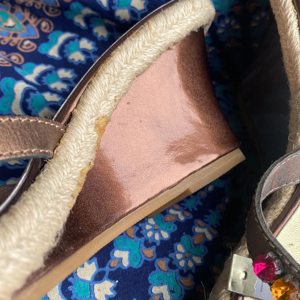 Vintage Yellow Box Jeweled Sandal 8.5 - Picture 6 of 6